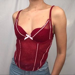 Red corset top